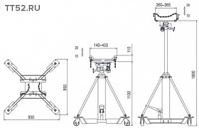 На сайте Трейдимпорт можно недорого купить Стойка трансмиссионная гидравлическая 1т ATS-4045. 