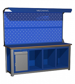 На сайте Трейдимпорт можно недорого купить Верстак четырехтумбовый MECHANIC-М20.1ПС2ПС2ПС2Э2С Верстакофф. 